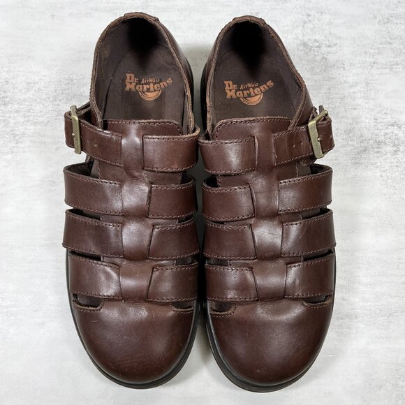 Dr Martens Fenton Leather Fisherman Sandals - Men's Size 10 - Brown - Picture 7 of 10